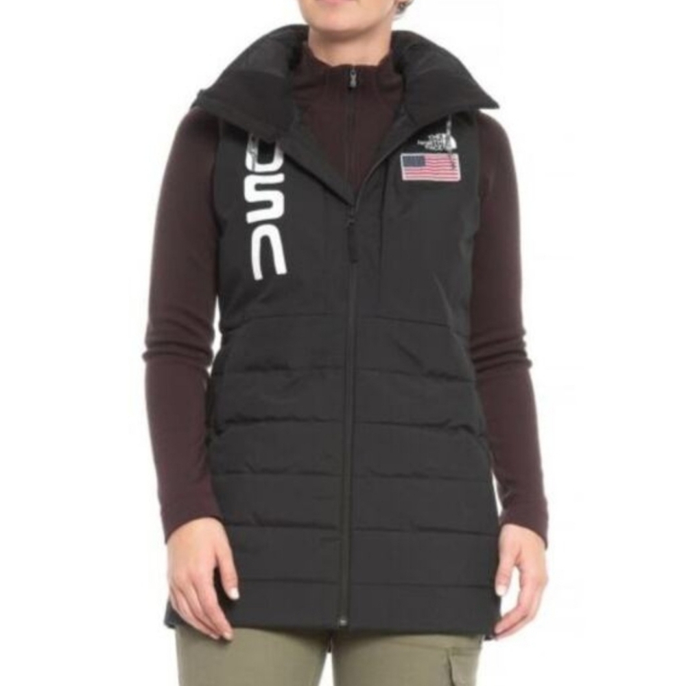 The North Face 2018 Olympics  Team USA Black Long Ski Puffer Vest